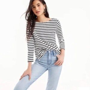 J.Crew Striped Boatneck T-Shirt